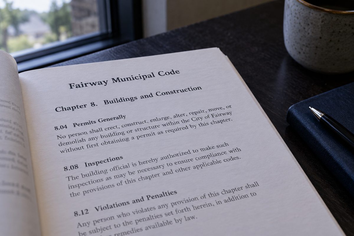 Detail of a municipal code volume